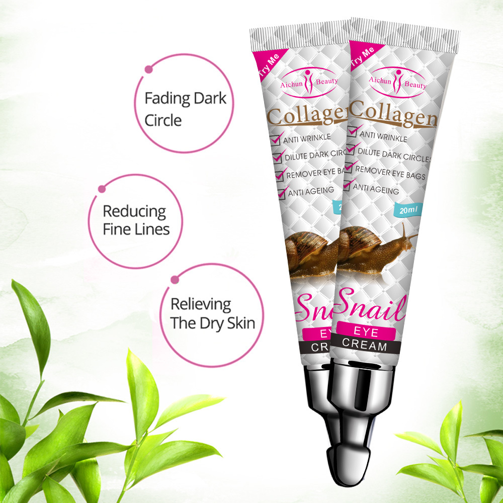 Cross-Border Aichun Snail Eye Cream Moisturizing and Brightening Cross-Border Factory Eye Cream Skin Care Products Wholesale Eye Cream
