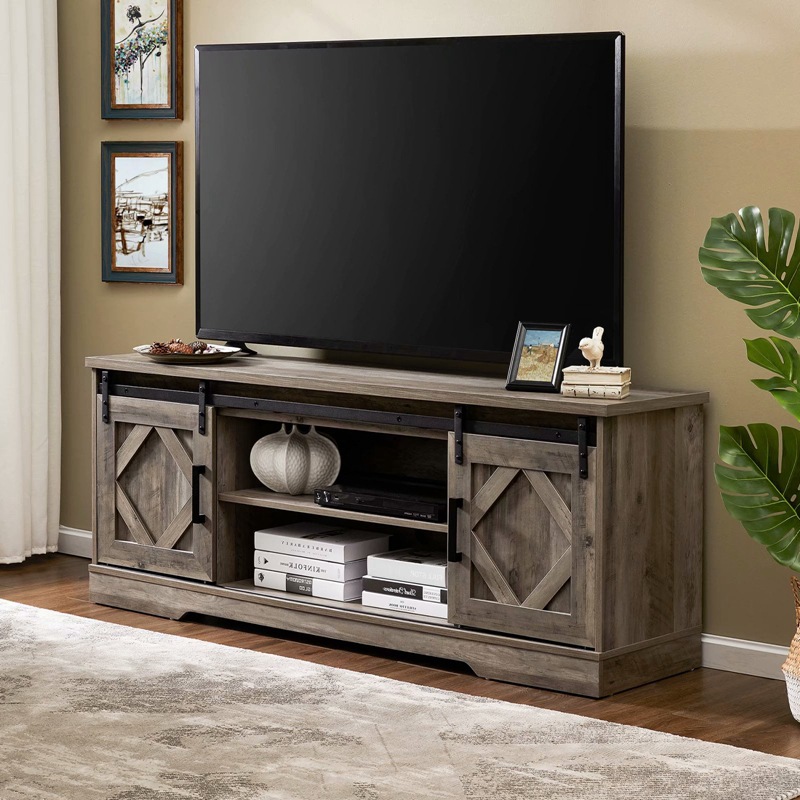 Granero puerta TV gabinete simple pequeño apartamento blanco armario combinación piso gabinete alto dormitorio TV gabinete moderno