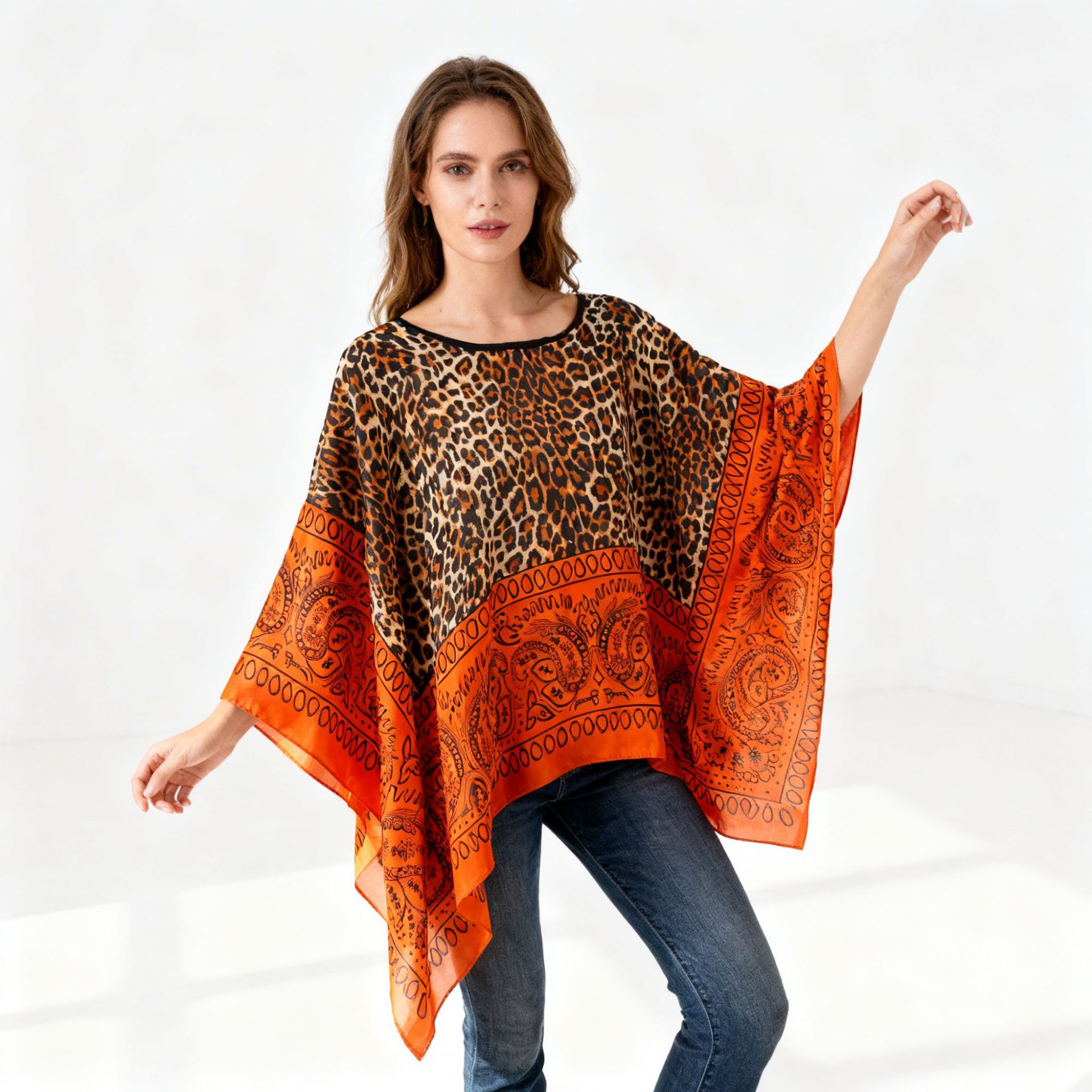 Amazon 2026 nuevo pullover de seda de verano con una bufandas de seda protector solar suelta grande para mujeres