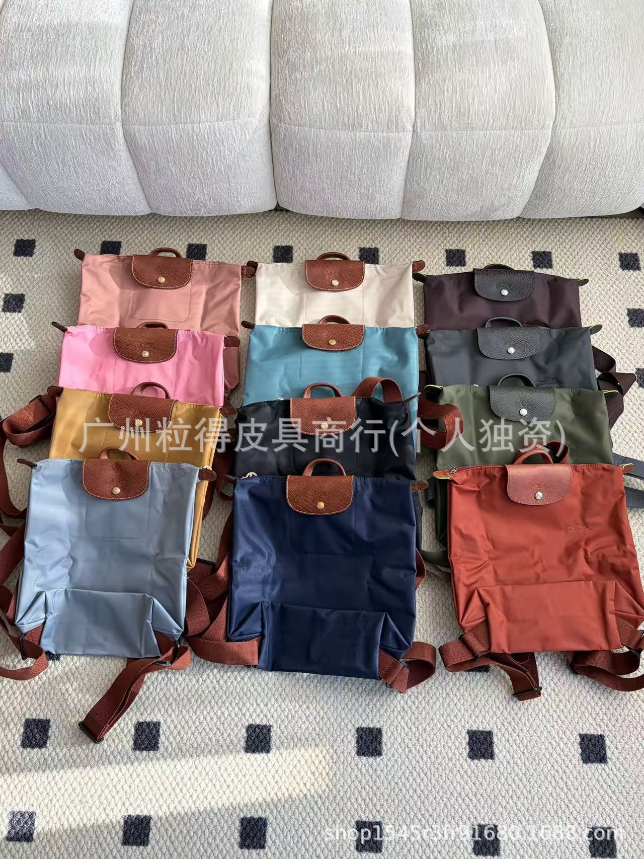 Nylon capacious folding waterproof backpack for traveling