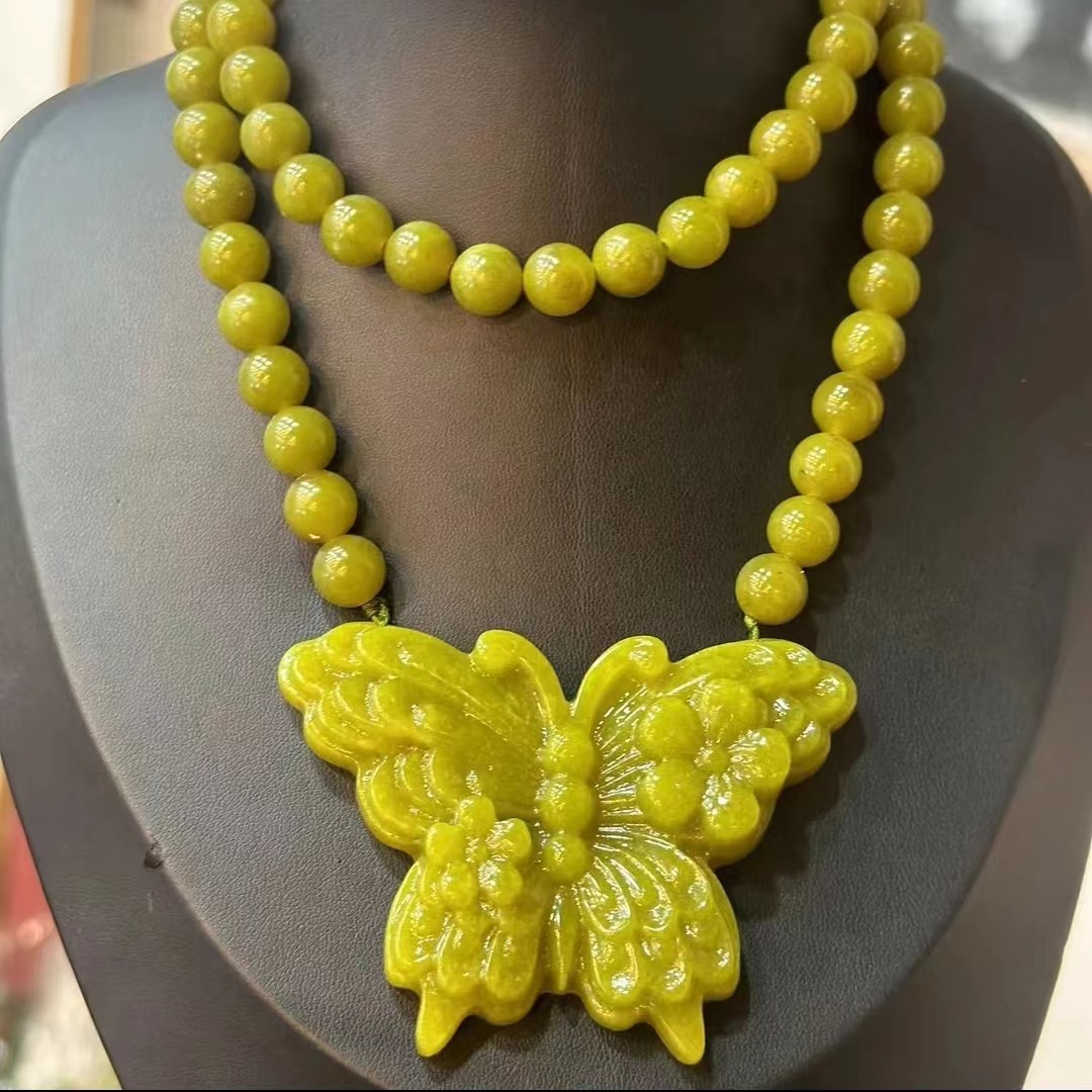 수위 골드 제이드 아보카도 펜던트 호박 물고기 부처님 공공 사각형 버클 꽃 잡다한 조각 펜던트 제조업체 도매