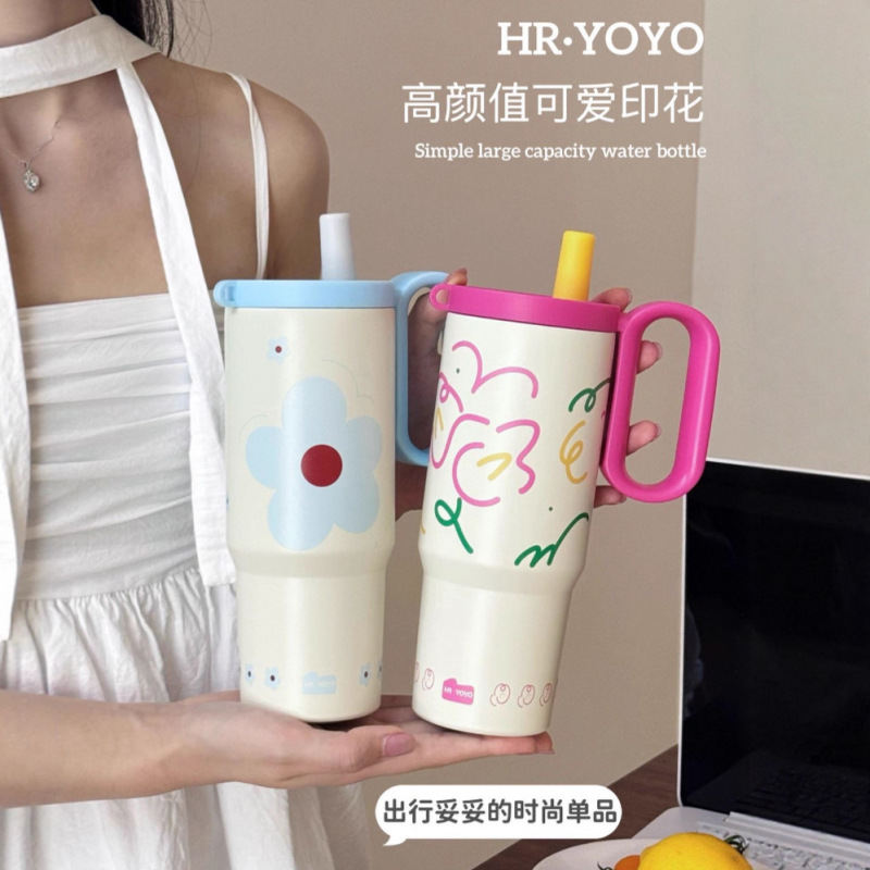 轻奢高级感水杯子316不锈钢便携咖啡杯大容量高颜值小众保温水壶|undefined