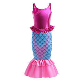 儿童美人鱼外贸童装宝宝美人鱼公主裙女童连衣裙儿童吊带裙子批发