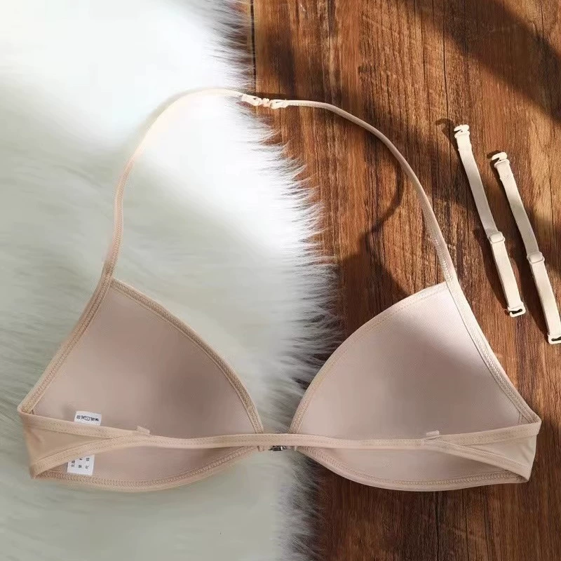 Push up bra, comfortable thin wireless bra, underwear, french style, beautiful back