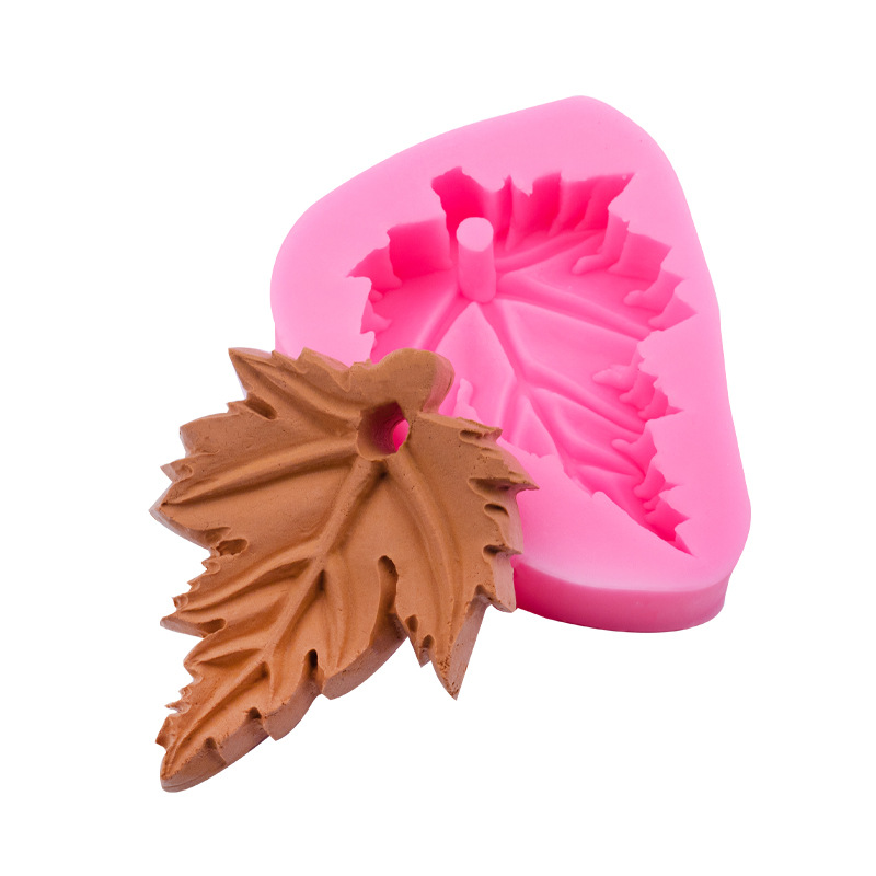Molde de Silicona para Colgantes de Resina con Forma de Hoja de Arce, Decorativo, para Auto y Aromaterapia