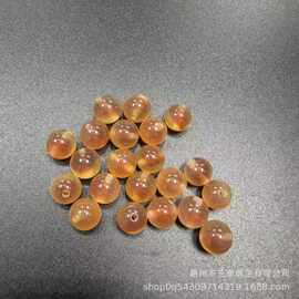 8-12mm冰糖心玛瑙圆珠橙色糖心单珠散珠子DIY手链项链半成品饰品