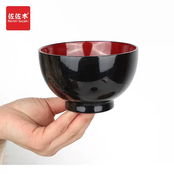 Foreign trade export solid wood diameter 11*high 6.5 black inside mahogany bowl