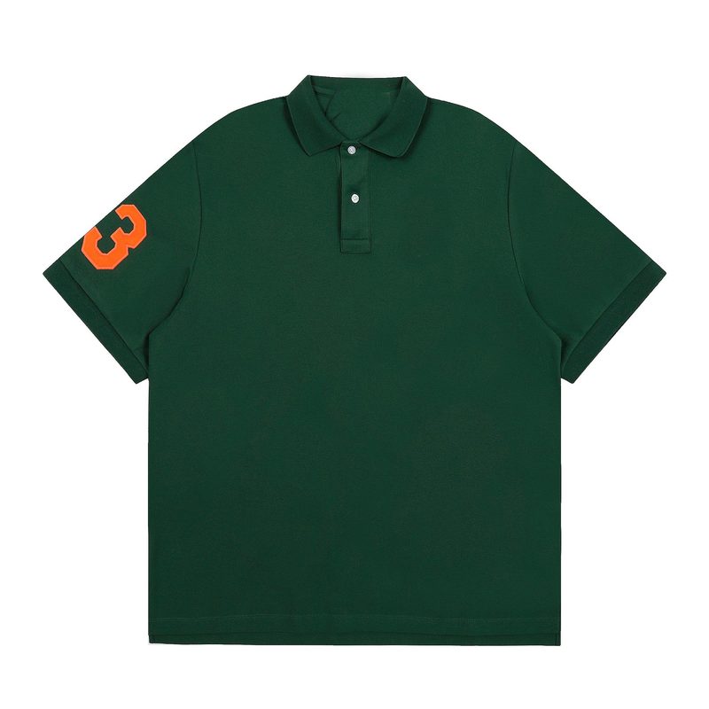 064 メンズ LF クラシック刺繍 マレーシアマーク ベーシック 万能ラペル POLO 襟 半袖 カップルスタイル ゆったりスタイル|undefined