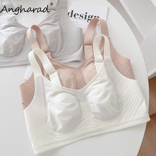 Ultra-Thin Rabbit Ear Seamless Bra for Women with Large Busts, Soft Support, Wireless Sports Bra, Beautiful Back Bra for Summer