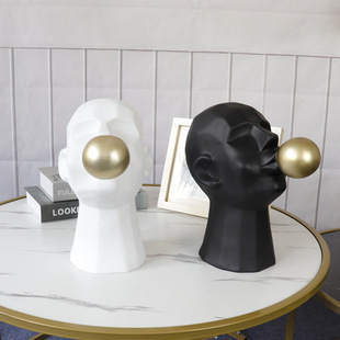 Modern Simple Abstract Figure Sculpture Hotel Model Room Living Room Art Ornaments High-End Accessible Luxury Soft Decorations