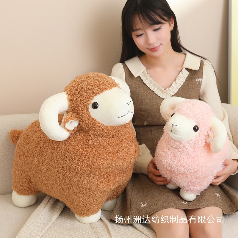 Cojín de Peluche de Oveja de Simulación de Franela y Algodón PP para Navidad image 4