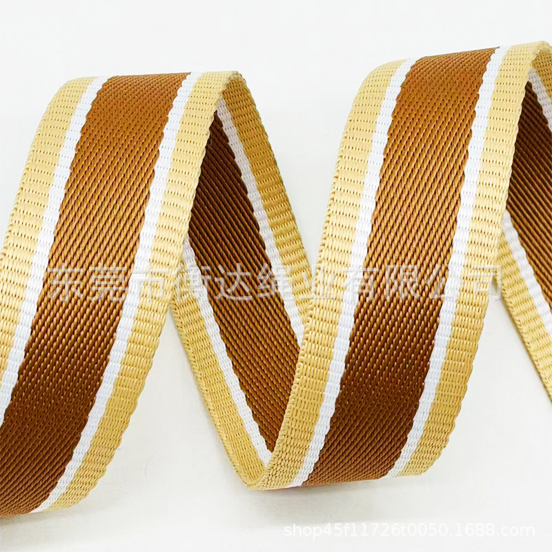 Fábrica personalizada de color sólido rayas de poliéster mate computadora jacquard correa de tela bolsas de zapatos correa de cuerda para teléfonos móviles