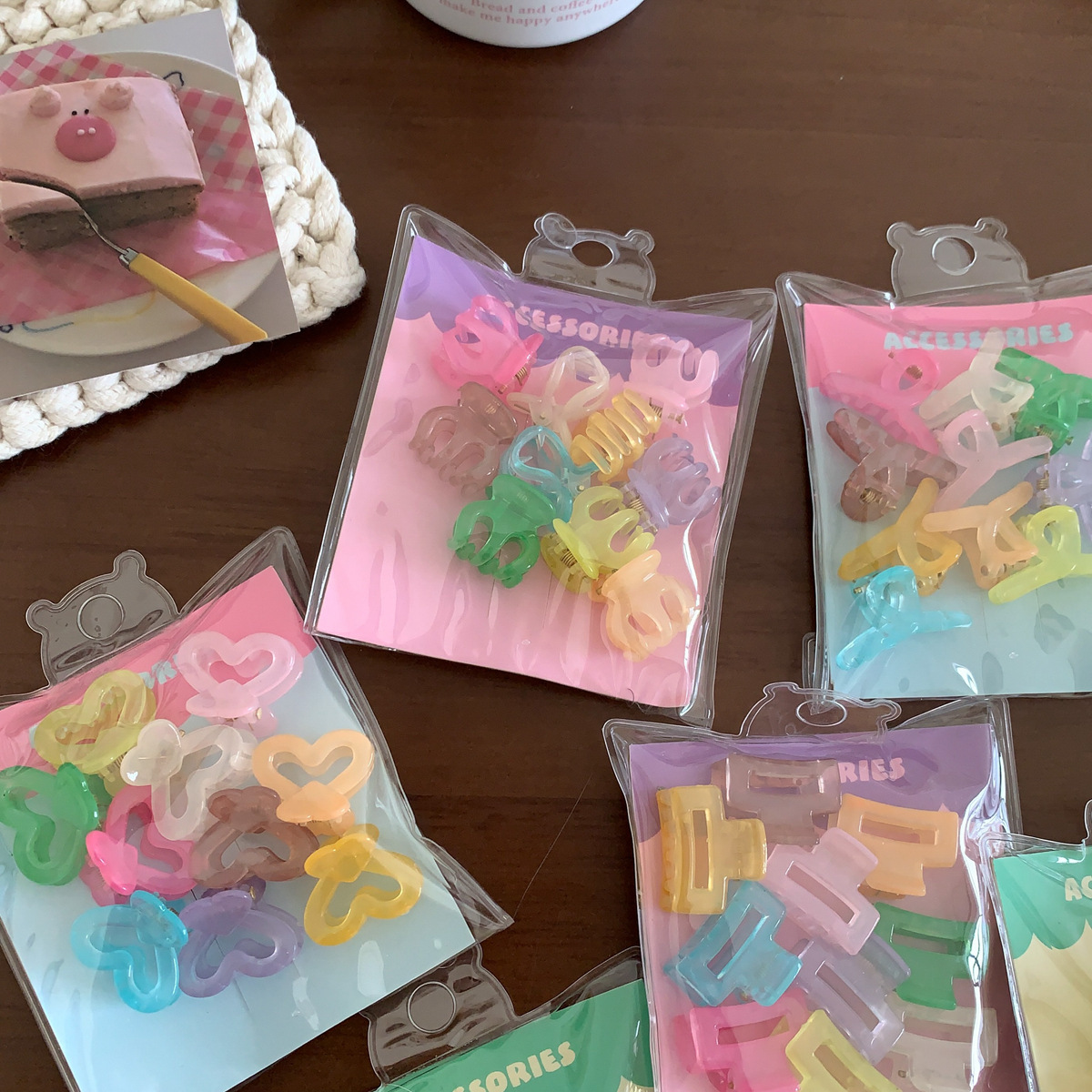 10 unids lindo jalea color agarre pequeño tamaño mini flequillo clip pelo agarre dulce chica horquilla clip lateral accesorios