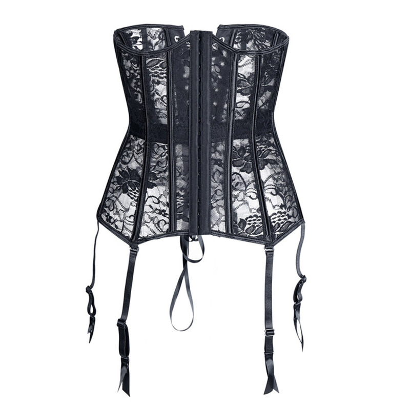 Black lace breathable shapewear, gothic-style slim-fit corset, European and American cross-border supply of shapewear