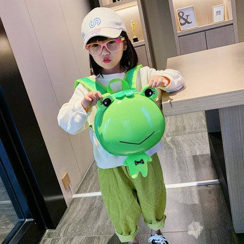 Kindergarten small school bag  new cute cartoon frog small backpack ins Internet celebrity baby 2-7 years old backpack