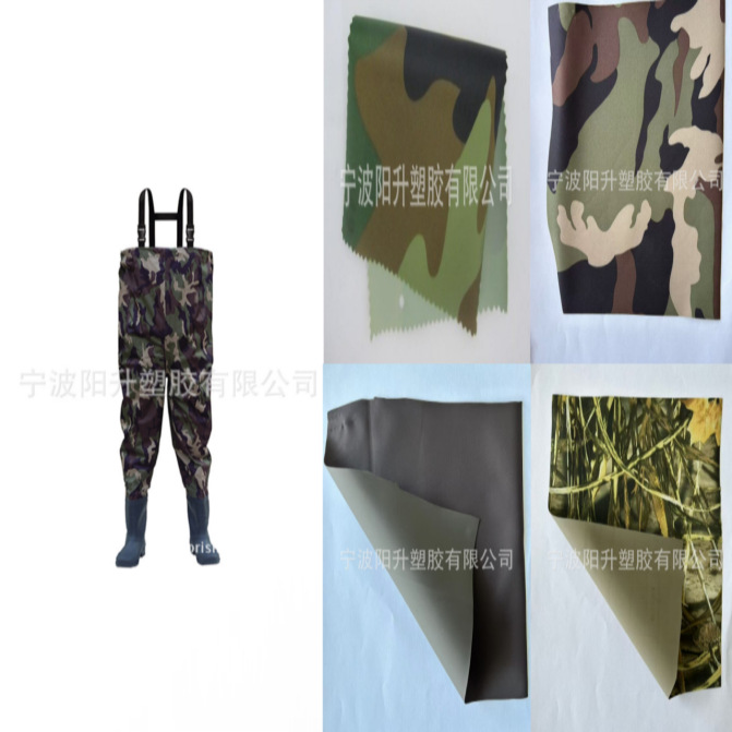 Factory direct supply camouflage nylon PVC waterproof breathable fabric breathable pants fishing pants camouflage fabric