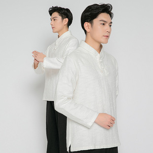 Wunong Spring and Summer New Tai Chi Suit Men's and Women's Jacquard Hemp Thickened Warm Martial Arts Practice Suit Tai Chi Suit Wholesale