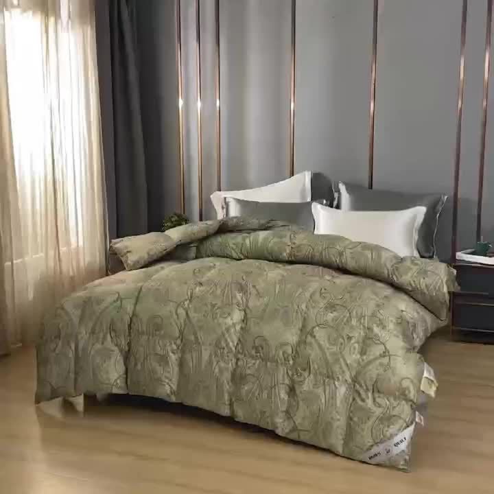 2025新款羽绒被白鹅绒鸭绒被高端立体印花羽绒加厚冬被子被芯