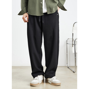 Also Stylish Casual Pants Men's Spring and Autumn 2025 New Loose Straight Drawstring Overalls Machete Pants Wide Leg Pants