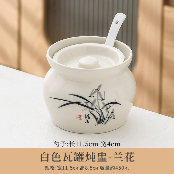 White spoon, 450 ml, orchid