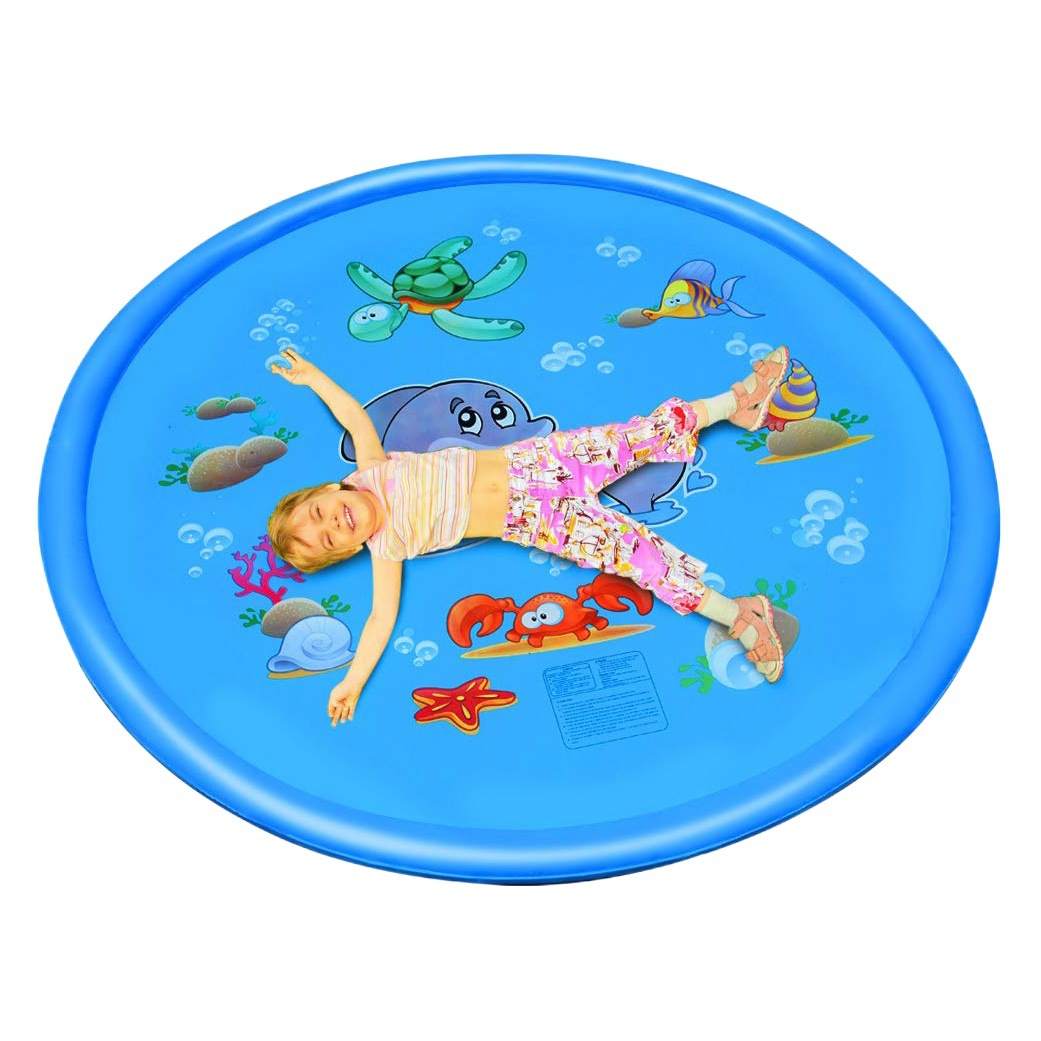 Transfronterizo en Stock juego de agua al aire libre para niños estera de rociado de agua estera de rociadores redondos inflables de PVC estera a prueba de salpicaduras al por mayor