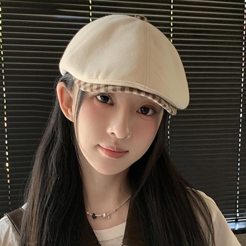 帽子 レディース 秋冬 韓国風 エレガント ファッション 万能ファッション帽子 ベレー帽 英国風 フォワードハット 新しいトレンド|undefined