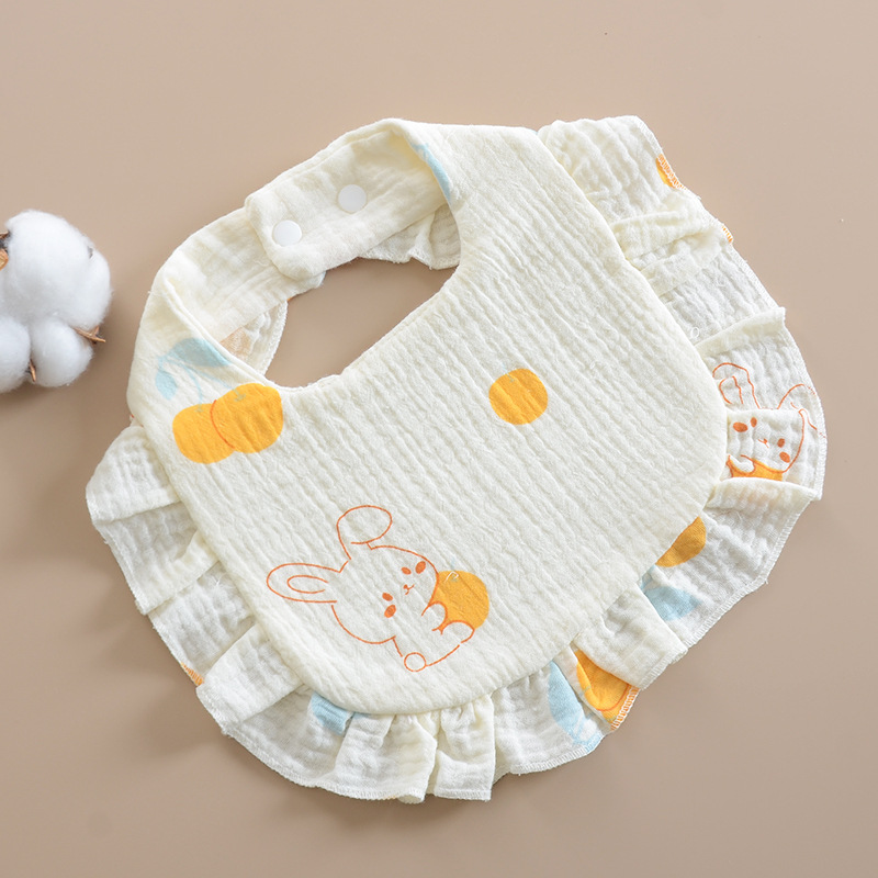 insfeng baby toallas de saliva, algodón puro, gaza de seis capas, delantal en forma de U, toallas anti-vomitación para bebés