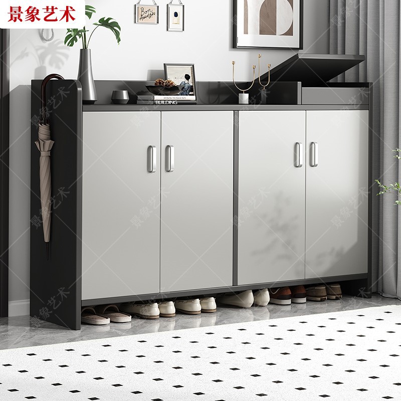 Gabinete de zapatos moderno y simple puerta de entrada de almacenamiento en el hogar gabinete de entrada de gran capacidad multipuerta rack de zapatos a prueba de polvo
