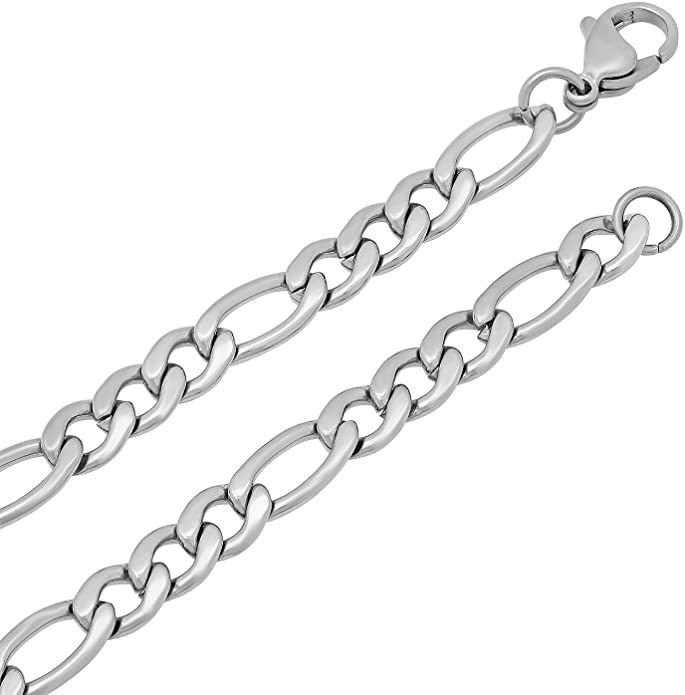 Figaro Kette Für Herren Aus Edelstahl Im Drei-zu-eins Design_voghion.com