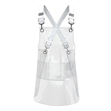 厂家直销跨境透明TPU围裙可调节耐水防油水产洗车理发师工作围裙