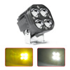 Electric vehicle led automobile motorcycle 40W Highlight square Assist lamp 4D Bifocal lens Spotlight Double color White yellow
