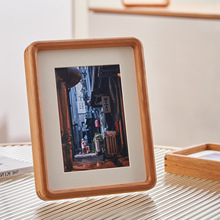 实木圆角相框创意洗相片框儿童婚纱摄影摆台挂墙68寸10寸A4正方形