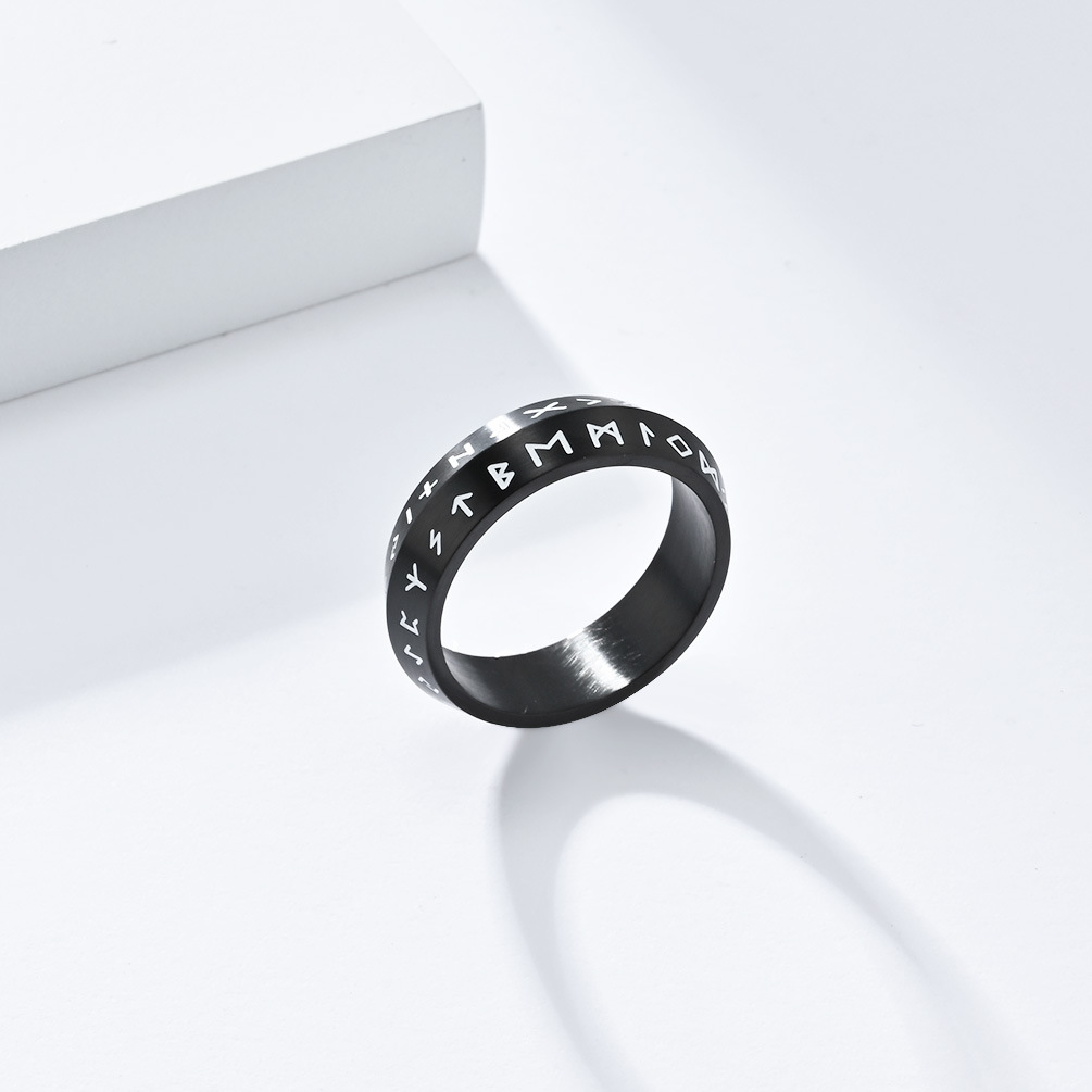 13g Weight Rings Classification 7, 8, 9 Ring Size 1 Piece Quantity Casual, Daily Occasion Titanium Steel Material Symbol Pattern Unisex Gender Polishing Design Hip-Hop Style Hip-Hop Symbol Titanium Steel Polishing Unisex Rings 8
