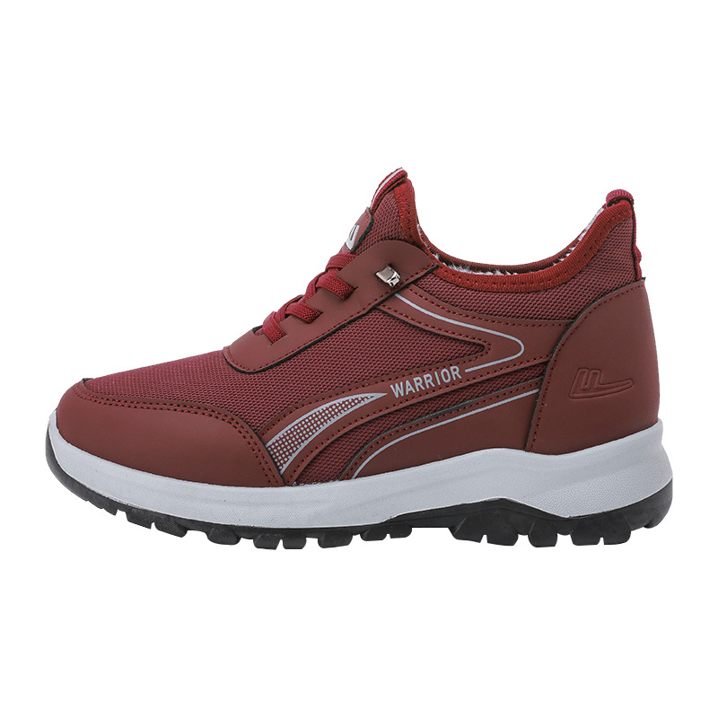 Huili color sólido calentamiento de base gruesa zapatos de invierno para mujeres nuevos zapatos de algodón de lana de polietileno diarios zapatos de madre simples