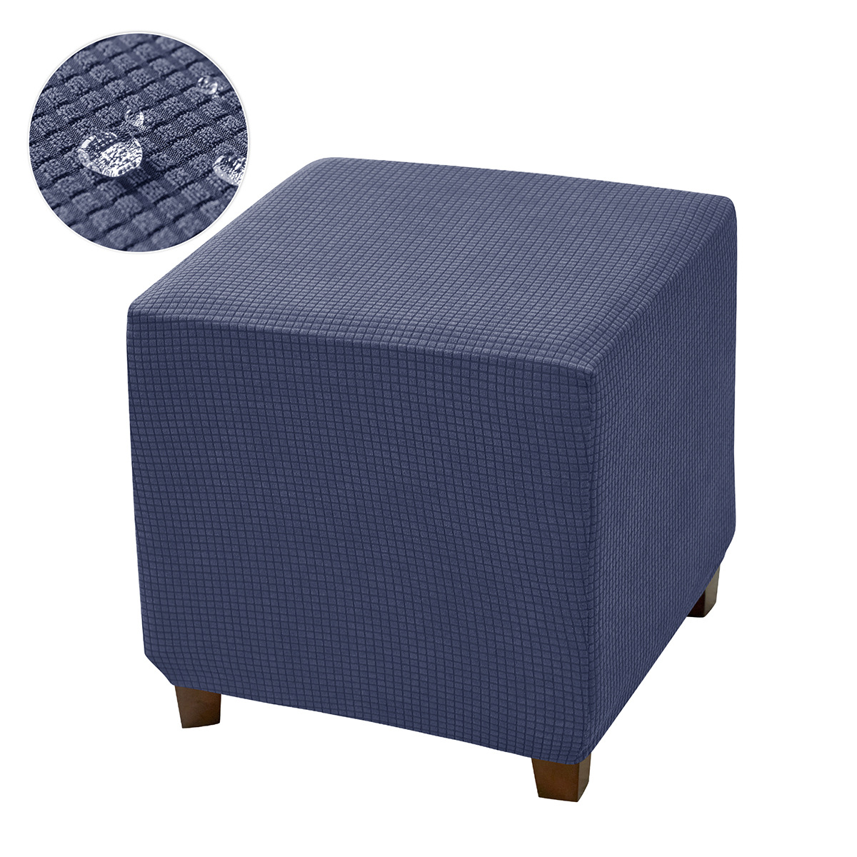 Elástico transfronterizo impermeable Waffle Corn Velvet Cuadrado reposapiés cubierta de polvo cubierta de pedal