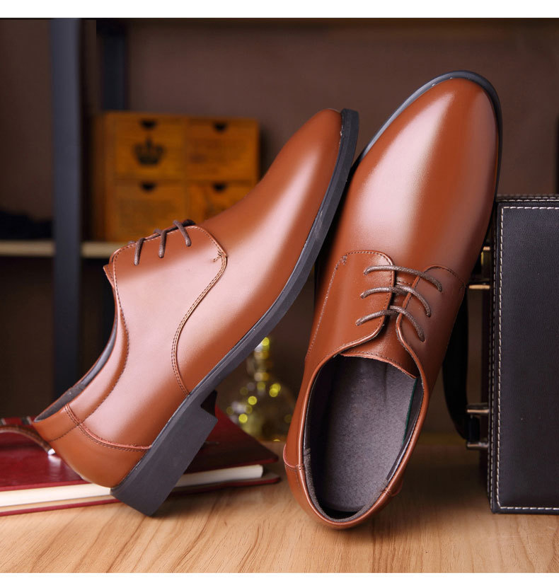 Chaussures de mariage en cuir suédé imperméables et décontractées pour hommes_voghion.com