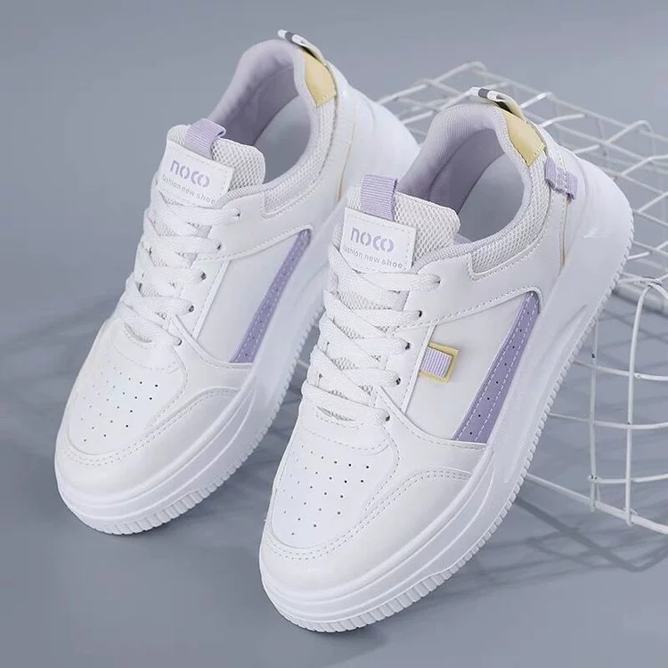 Универсальные новые женские туфли в наличии для весны и лета, белые повседневные кроссовки для женщин, популярные дышащие кроссовки на толстой подошве.