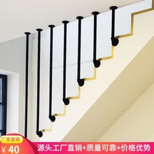 复式楼梯扶手护栏简约现代铁艺欧式家用围栏别墅室内阁楼酒吧栏杆