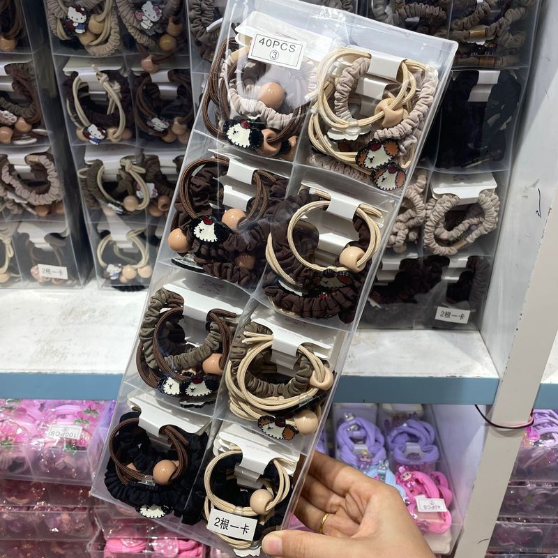 轻奢法式真丝桑蚕丝组合装波光发圈发饰 感弹力发带橡皮筋头绳女|undefined
