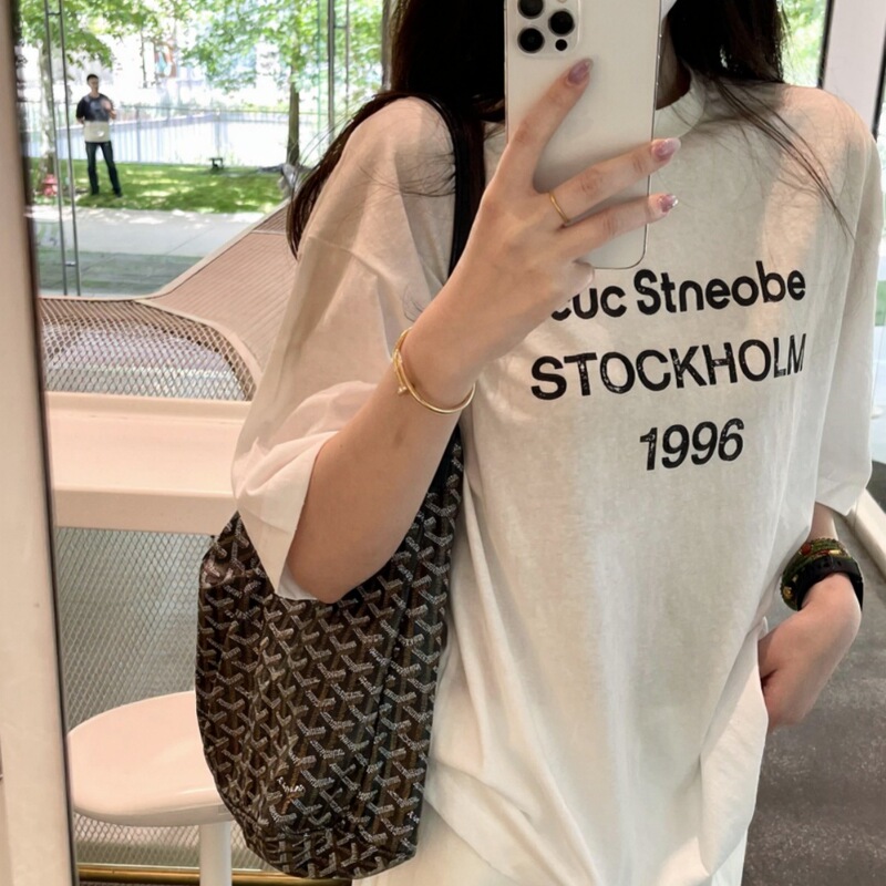 顶货！AcAcucStneob春夏1996亚麻薄款短袖复古脏染百搭情侣T恤|undefined