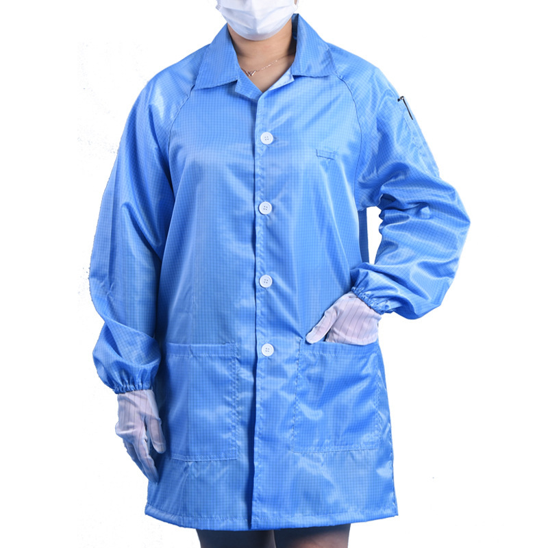 東莞舜彩静電気防止作業服大衣無塵作業場防塵防護静電衣工服清潔服卸売り|undefined