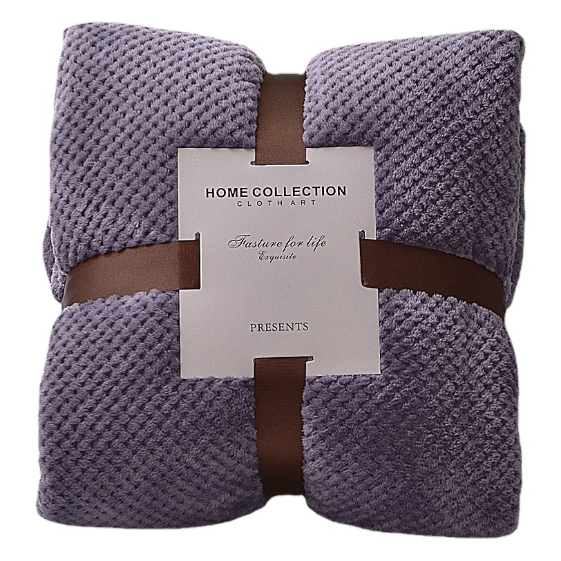 Manta transfronteriza engrosada manta a cuadros de piña manta de franela de malla de color sólido Beibei terciopelo manta de regalo de comercio exterior al por mayor