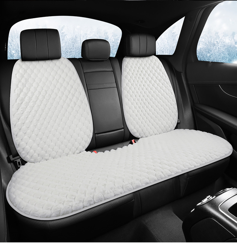 Winter Plush Car Seat Cushion Single Piece Rear Universal Warm Non-Slip