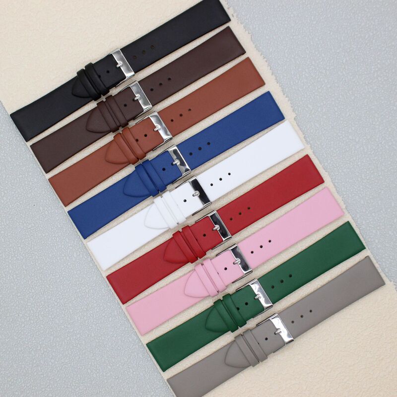 Genuine Leather Watch Strap, Thin, Plain Weave, Needle Pattern, No Stitching, Universal Style, 8-24mm Genuine Leather Watch Strap, Thin, Plain Weave, Needle Pattern, No Stitching, Universal Style, 8-24mm
