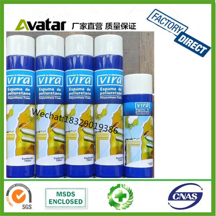 VIRA发泡胶 泡沫填缝剂 门窗通用型防水聚氨酯泡沫 补漏膨胀胶