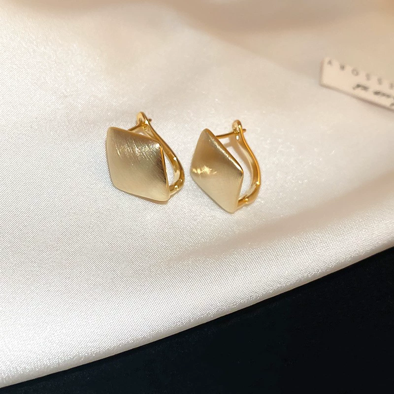 Серьги (Baoyu) металлическая серебряная игла, простой элегантный дизайн, высокое качество