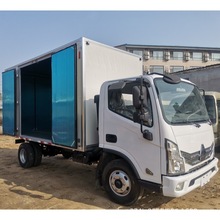 跨境供应豪沃轻卡4.2米厢式载货车 惯用右手双排4X2小型箱货 车箱