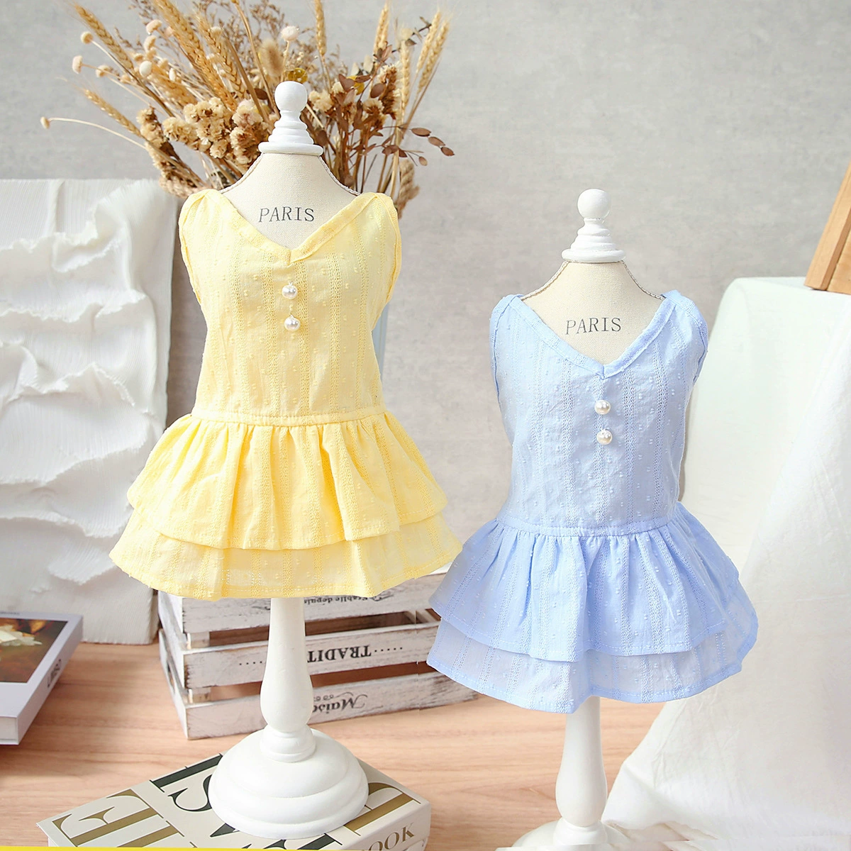 Домашнее Животное Платье Принцессы Одежда Для Собак Домашнее Животное Одежда Весна Новый 23 Жемчуг Свежий Платье