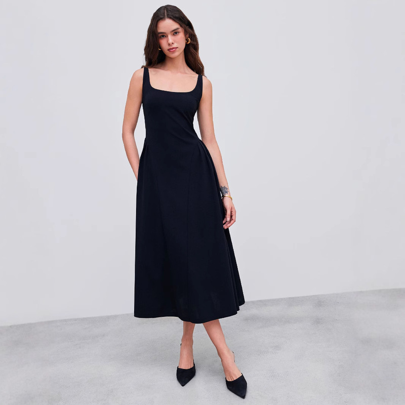Spring and summer European and American style cross-border women's new fashion sleeveless backless sexy slim casual long dress women
