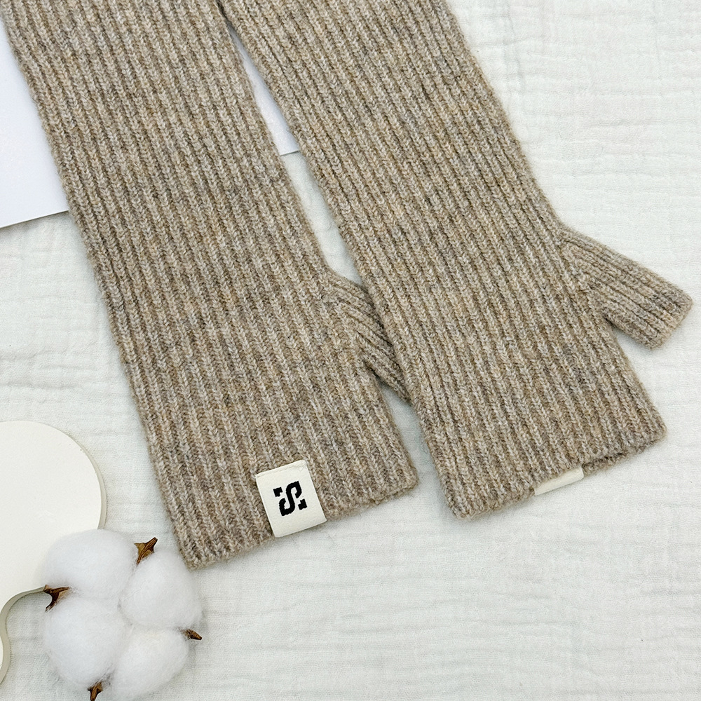 Nuevo estilo coreano largo dedos de mano de color sólido otoño y invierno para viajar en bicicleta guantes de moda calientes a prueba de frío